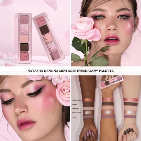 Natasha Denona Mini Rose Eyeshadow Palette Natasha Denona Mini Palette, Rose Eyeshadow Palette, Rose Palette, Foil Eyeshadow, Lip Collection, Rose Eyeshadow, Rose Lip, Makeup News, Natasha Denona