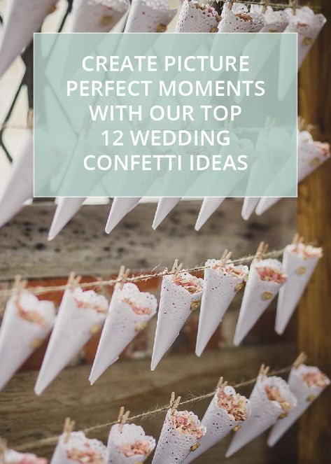 Wedding confetti. Wedding confetti shot. Wedding Confetti ideas. Confetti cones. Wedding planning. Wedding ideas. Confetti ideas. How to get the perfect confetti shot. #weddingconfetti #confetti #confettishot#weddingplanning Confetti At Wedding Throwing, Leave Confetti Wedding, Diy Cone Holder, Bio Degradable Confetti, Popcorn Confetti Wedding, Confetti Holder Ideas, How To Make Confetti Cones, Wedding Confetti Holder, Confetti Containers For Wedding