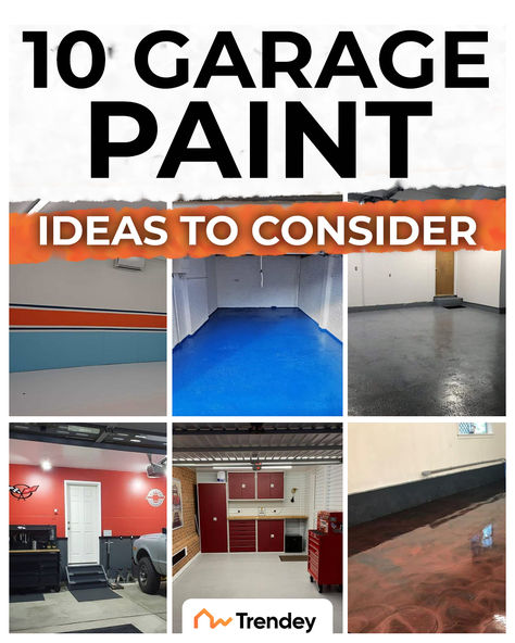 garage paint ideas Workshop Paint Colors, Garage Design Interior Paint Colors, Garage Painting Ideas Interior Wall, Garage Floor Paint Colors, Painted Garage Walls Ideas, Best Garage Paint Colors Wall, Paint Colors For Garage Walls, Craftsman Tools Garage, Garage Wall Colors