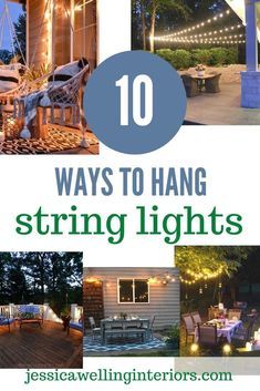 Porch String Lights, Hanging Patio Lights, Backyard String Lights, Outdoor String Lights Patio, Diy String Lights, Hanging String Lights, Patio String Lights, Light Ideas, Patio Diy