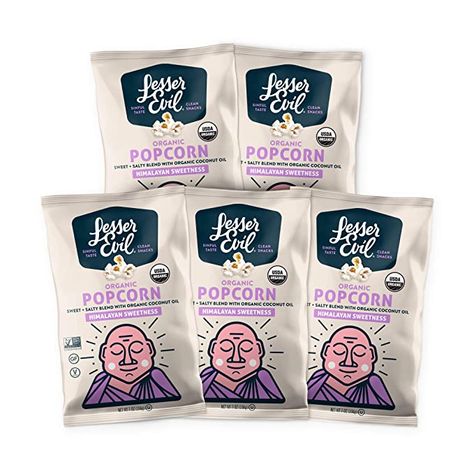 Amazon.com: LesserEvil Organic Popcorn, Himalayan Sweetness, 7 Ounce, 5 Count Peace Candle, Snack Brands, Clean Snacks, Being Present, Selling Candles, Get Well Gifts, Himalayan Pink Salt, Pink Salt, Handcrafted Soaps