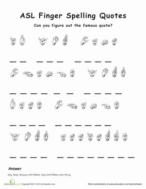 ASL Finger Spelling | Education.com More Sign Language, Deaf Language, Spelling Quotes, Sign Language Letters, Sign Language Chart, Sign Language Phrases, Alphabet Signs, Sign Language Words, Learning Languages Tips