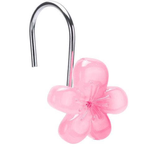 PRICES MAY VARY. Includes 12 pcs creative flower shaped shower hooks Made of stainless steel and resin for style and durability Great decorative accessories for room bathrooms, child room and bedroom Strong s-shaped hooks, smooth gliding, no snagging and no hassle Easy to install and provide a stylish way to hold your shower curtain In the light, the flowers are opaque pink and in the dark, they glow faintly like fireflies This spring garden collection shower hooks set has an adorable, creative Bathroom Decor Pink, Country Living Decor, Elegant Bathroom Decor, Cute Shower Curtains, Curtain Hangers, Pink Bathroom Decor, Pink Shower Curtains, Shower Rings, Pink Showers