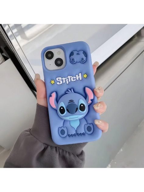 1pc Stitch Cartoon Cute Phone Case Compatible With Iphone 15/15 Pro Max/13/14/11/12 Pro Max/15 Plus -Y2K Protective Case Soft Case With Self-Standing Function, No Battery Required, Great For Travel And Birthday Gifts Multicolor    Silicone     Cases, size features are:Bust: ,Length: ,Sleeve Length: Cute Stitch Phone Cases, Iphone 13 Pro Max Stitch Case, Lilo And Stitch Phone Case, Phone Cases Disney, Pooh Phone Case, Stitch Cartoon, Cute Stitch, Kawaii Design, Electronic Toys