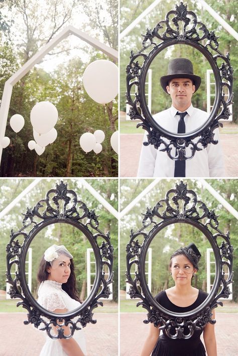 photo a Through the Mirror: A Geometric Meets Victorian Wedding Shoot # . - Through the Mirror: A Ge Victorian Party, Steampunk Party, Boda Diy, Halloween Themed Wedding, Gold Wedding Decorations, Goth Wedding, Dark Wedding, Steampunk Wedding, Victorian Wedding