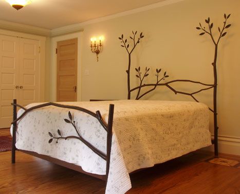 I am dreaming of these beds! Branch Bed Frame, Branch Bed, Unusual Beds, Branch Furniture, Tree Bed, Pretty Bedding, Dreams Beds, Unique Beds, Iron Bed