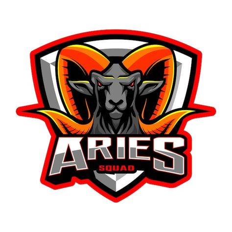 Aries Logo, About Aries, Mascot Logo Design, Goat Head, Sport Logo, Mountain Goat, Mascot Logo, Sports Logo, Premium Vector