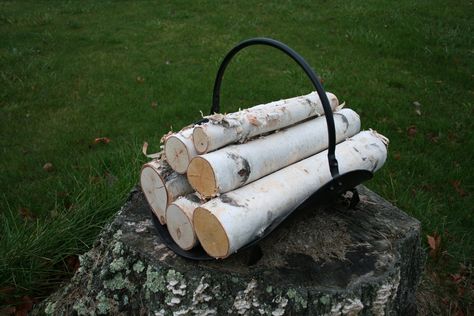 Amazon.com - White Birch Log Set for Fireplace - Gas Logs Fireplace Filler, Birch Wood Decor, Birch Log Candle Holder, Log Candle Holders, Log Candles, Birch Logs, Fireplace Logs, Fireplace Set, Rustic Crafts