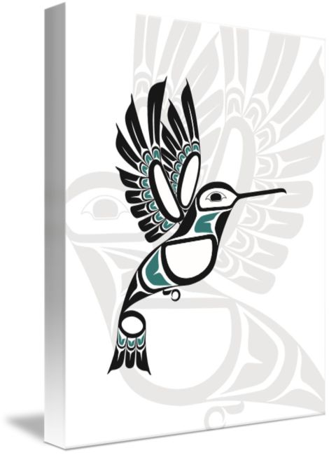 Hummingbird Tattoo Meaning, Arte Haida, Vogel Tattoo, Native Tattoos, Native Artwork, Pacific Northwest Art, Haida Art, Inuit Art, Hummingbird Art