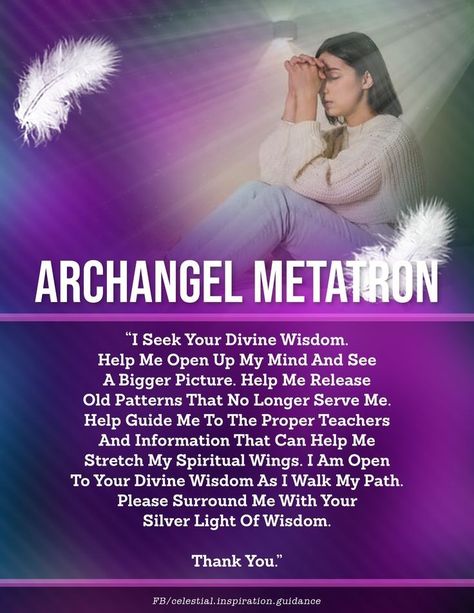 Archangel Metatron Prayer, Angels Prayers, Archangel Raphael Prayer, Angel Meditation, Angel Therapy, Spiritual Angels, Healing Quotes Spiritual, Archangel Prayers, Angel Spirit