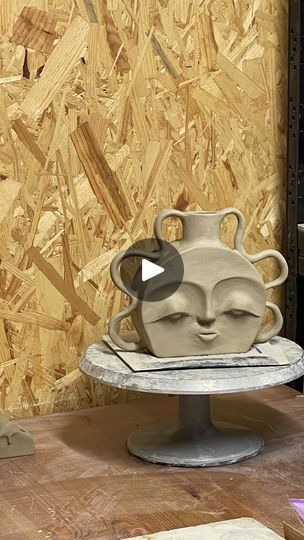 471K views · 35K reactions | Little vase build for my next kiln 🌝🌝❣️

Stoneware WIP hand built 

#ceramics #ceramicart #clay #wip #handbuilt #handbuiltceramics #artprocess | MAJKEN HENDRIKS | Charli xcx · Girl, so confusing featuring lorde Hand Built Ceramics, Face Vase, Clay Faces, Slab Pottery, Charli Xcx, Process Art, Lorde, Hand Built, Art Classes