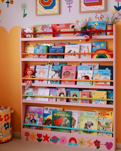 Playroom things🌈 featuring the new standard locker from @mustardmade which makes the perfect toy storage 😍 (Kindly gifted) #playroom #playroomdecor #playroomideas #playroomstorage #playroomorganization #playroomideas Toy Storage Ideas Living Room, Playroom Book Shelf, Colorful Playroom Ideas, Colourful Playroom, Best Toy Storage, Daycare Room Design, Vintage Playroom, Bright Kids Room, Playroom Mural