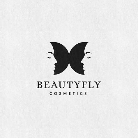 👑Logo Designers Club 👑 on Instagram: “​​​What do you think about this Beautyfly Cosmetics Negative space logo combine with butterfly? Tell us in the comments! 👇👇 . . . ❤ Double…” Negative Space Logo, Space Logo, Negative Space Logos, Logo Design Inspiration Creative, Logo Design Set, Cosmetic Logo, Stylish Logo, Butterfly Logo, Branding Design Packaging