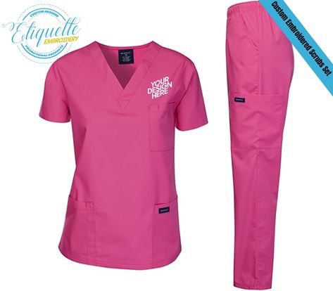 Esthetician Scrubs, Beauty Uniforms, Custom Scrubs, Healthcare Uniforms, Nurse Scrubs, Stylish Scrubs, Text Embroidery, Beauty Tunics, Custom Uniform