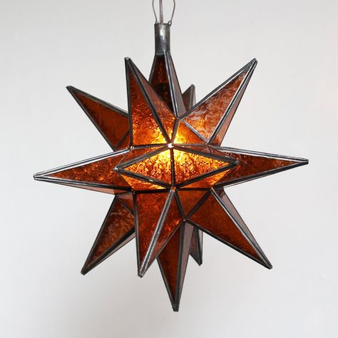 Pyrography Projects, Star Pendant Lighting, Moravian Star, Star Lantern, Traditional Pendant Lighting, Star Lanterns, Farmhouse Pendant Lighting, Copper Pendant Lights, Black Ceiling