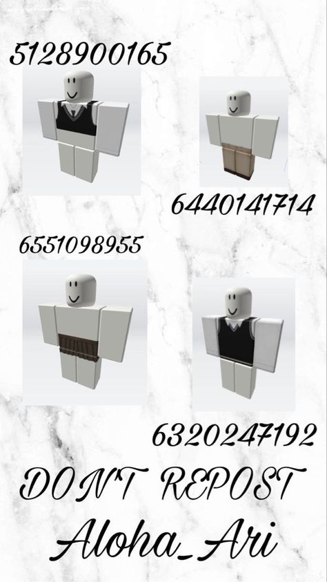 Pin by not haven on ok | Roblox codes, Coding clothes, Roblox roblox Uniform Code Brookhaven, Bloxburg Grey Outfit Codes, Blocksburg School Outfit Codes, Code Brookhaven Outfit School, Roblox Bloxburg School Outfit Codes, Bloxburg Codes For Outfits Pjs, Roblox Id Codes For Clothes School, Bloxburg Uniform Decals, Apron Bloxburg Codes