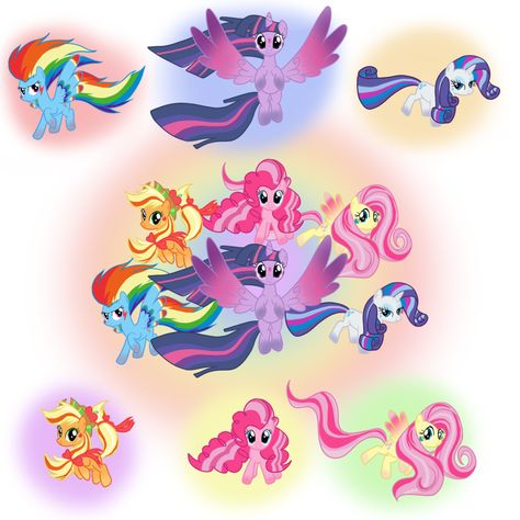 My Rainbowfied designs by KarmaDash.deviantart.com on @deviantART Rainbowfied Mlp, Sharkboy And Lavagirl, Little Pony Wallpaper, Pony Cartoon, Mane 6, Pony Wallpaper, My Little Pony Poster, Celestia And Luna, Rainbow Rocks