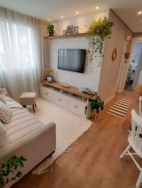 1 Bhk Interior Small Spaces, Interior Design India, Flat Interior Design, India Home Decor, Home Hall Design, Deco Studio, Digital Creator, Cozy Room Decor, Apartment Decor Inspiration