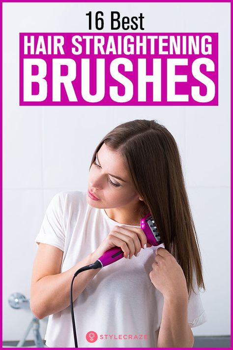 16 Best Hair Straightening Brushes of 2018 #haircare #hair #brush Hair Brush Cleaner, Rihanna Hairstyles, Girls Short Haircuts, Curly Wedding Hair, Balayage Color, Hair Brush Straightener, Hair Straightening, Healthy Hair Tips, Straightening Brush