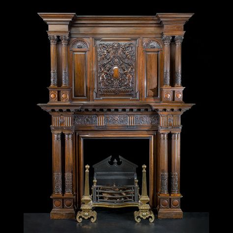 Antique Jacobean & Gothic Fireplaces | Westland London Victorian Mantel Decorating Ideas, Victoria Fireplace, Baroque Fireplace, Victorian Fireplace Ideas, Tudor Fireplace, Fireplace Victorian, Victorian Fireplace Mantels, Victorian Fireplaces, Beautiful Fireplaces