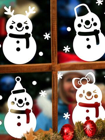 Stickers For Room, Wine Glass Candle Holder, Christmas Wall Stickers, Small Snowman, Home Feeling, Wine Glass Candle, Snowman Pattern, Header Design, Placemats Patterns