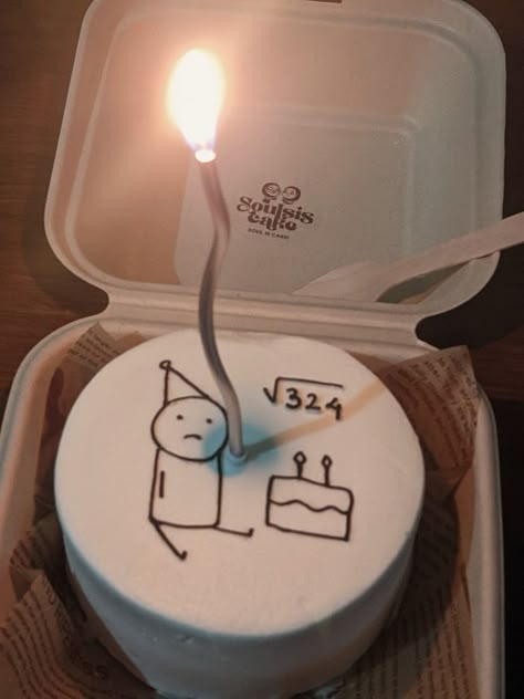 Funny Mini Birthday Cake, Cool 18th Birthday Cake, Birthday Cake Inspo Aesthetic Simple, 18tj Birthday Cake, Since 2005 Cake, Aesthetic Cakes For 18th Birthday, 18ty Birthday Cake, Birthday Cake 15 Aesthetic, Funny Cakes For 18th Birthday