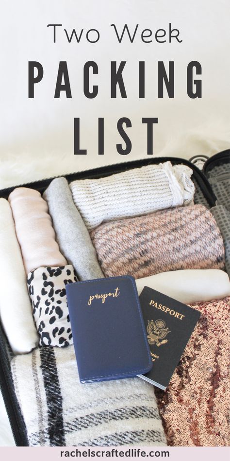 2 Week Packing List, Week Packing List, Pack For 2 Weeks, Packing List Spring, Beach Trip Packing List, Beach Trip Packing, Italy Packing List, Holiday Packing Lists, Fall Packing