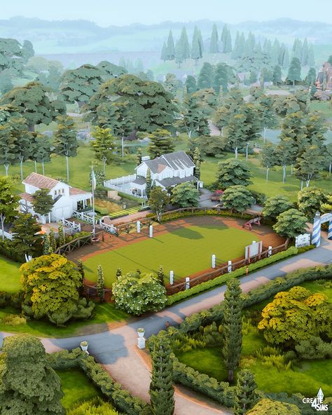 Sims 4 Stable Ideas, Sims 4 Stable, Sims 4 Horse Ranch Build, Sims 4 Ranch House, Sims Farm, Sims 4 Ranch, Sims 4 Farm, Sims Apartment, Sims 4 Horse Ranch