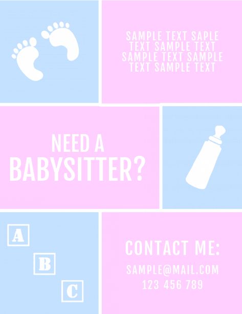 Babysitting Posters, Babysitting Kit, Babysitting Flyers, Baby Sitting, Invert Colors, Music Flyer, Festival Flyer, Promotional Flyers, Crop Photo