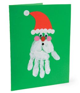 Sammi....idea for Lilly to do for relatives...? maybe? christmas handprint art - Bing Images Santa Handprint, Hand Print Art, Fun Christmas Cards, Santa Card, Footprint Crafts, Handprint Craft, Handprint Crafts, Christmas Card Crafts, Preschool Christmas