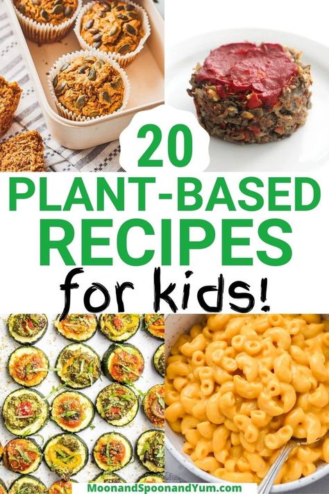 20 Plant Based Recipes for Kids for the little foodies and picky eaters alike! All 20 delicious and healthy recipes are gluten-free and vegan. Gluten Free Kids Recipes | Vegan Kids Recipes Recipes Kids Can Make, Gluten Free Recipes For Kids, Vegan Kids Recipes, Plantbased Recipes, Plant Based Recipes Easy, Plant Based Snacks, Vegan Kids, Plant Based Breakfast, Recipes For Kids