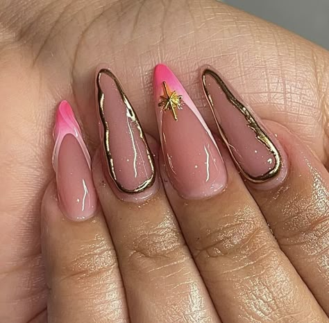 Nails For Baddies, Acrylic Nails Stiletto, Fresh Nails, Checkered Nails, Girls Nail Designs, French Tip Nail Art, Brown Acrylic Nails, Ombre Acrylic, Almond Stiletto