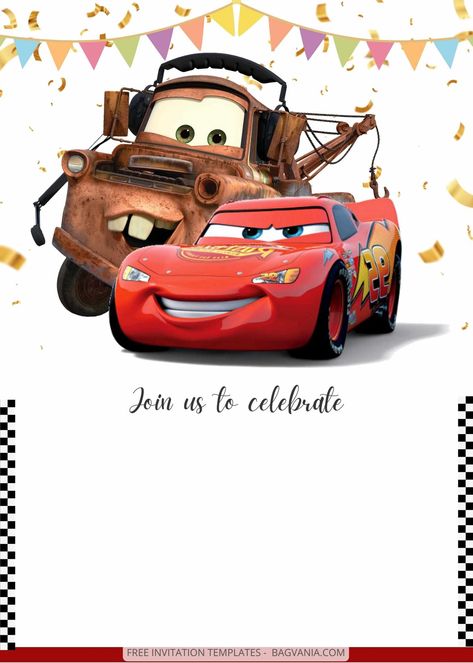 Get Rev Up the Fun: A Guide to a Lightning McQueen-Worthy Cars Theme Party #free #freeinvitation2019 #birthday #disney #invitations #invitationtemplates Mcqueen Party Invitation, Pixar Cars Invitations, Lightning Mcqueen Photo Booth, Car Themed Birthday Invitations, Cars Birthday Invite, Cars Theme Birthday Party Invitations, Cars Theme Invitation Template, Lightning Mcqueen Birthday Invitations, Birthday Cars Theme Ideas