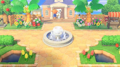 Acnh Plaza, Animal Crossing Entrance, Plaza Design, Motif Acnl, Animal Crossing 3ds, Animals Crossing, Animal Crossing Funny, Animal Crossing Guide, Animal Crossing Wild World