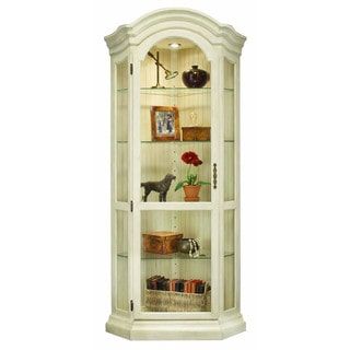 Philip Reinisch Co. Color Time Sandshell White Panorama Corner Display Cabinet Curio Cabinet Redo, Corner Showcase, Bedroom Furniture Redo, Curio Cabinet Displays, Corner Curio Cabinet, Corner Curio, Corner Display Cabinet, Curio Display, Curio Cabinet Decor