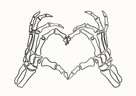 Skeleton Heart Drawing, Small Skeleton Tattoo Simple, Skeleton Hand Heart Tattoo, Halloween Love Drawings, I Love You Skeleton Hand Tattoo, Skeleton Tattoo Stencil, Romantic Goth Tattoo, Things To Draw Your Boyfriend, Skeleton Heart Tattoo