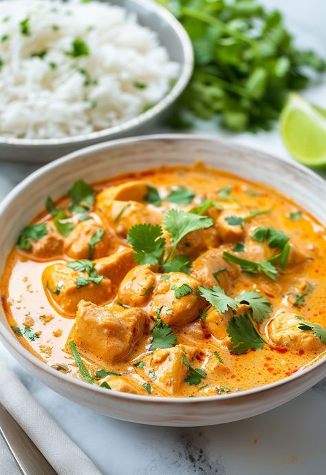 Learn How to Cook Chicken Curry Recipe For Free | Recipes You'll Love, Made Easy! Coconut Chicken Curry Recipe, Creamy Coconut Chicken, Chicken Curry Recipe Easy, Trendy Recipes, Coconut Chicken Curry, Curry Indian, Queso Dip Recipes, Chicken Curry Recipe, Tikka Masala Recipe