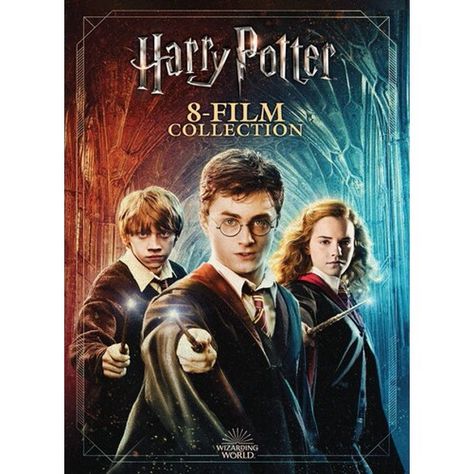 Harry Potter 8-Film Collection: 20th Anniversary (DVD) - Walmart.com Harry Potter All Movies, Kid Friendly Halloween Movies, Movie Poster Template, Movies Pictures, Movies Images, Body Pic, 9 Film, Calming Patterns, Harry Potter Poster