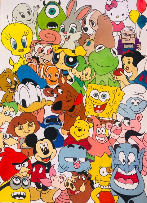 Cartoon Character Collage Drawing, Cartoon Character Collage, Brian Gordon, Fowl Language Comics, Fowl Language, Cartoon Network Characters, Sports Movies, Iptv Subscription, Collage Drawing