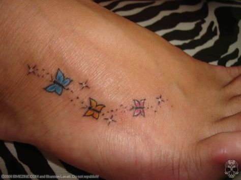 Butterfly Tattoo Color, Little Butterfly Tattoo, Purple Butterfly Tattoo, Spiritual Tattoo, Toe Tattoos, Small Butterfly Tattoo, Butterfly Tattoos For Women, Tattoo Color, Tasteful Tattoos