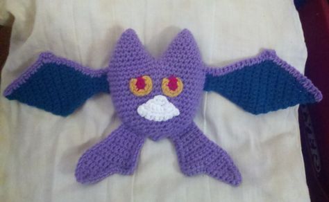 Crochet Fanatic: #169 Crobat Pokemon Amigurumi, Pokemon Crochet, Pokemon Crochet Pattern, Crochet Pokemon, Pokemon Diy, Red Yarn, Chenille Stems, Glue Crafts, Worsted Weight Yarn