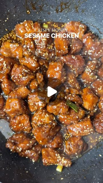 Mehma N. Khan on Instagram: "CRISPY HONEY SESAME CHICKEN 🍯🍗

Crispy, sweet and so delicious! Perfect for a mid week dinner and way better than take out 🤤 Written recipe below 👇🏻 

Makes (4-6 servings) 
INGREDIENTS:
- 2 breast piece (cut into cubes)
- 1 tsp salt
- 1 tsp white pepper
- 1 egg
- 1 tbsp dark soy sauce 
- 1/2 tsp sesame oil
- Plain flour for coating 
Sauce:
- 2 tbsp dark soy sauce 
- 2 tbsp ketchup
- 1 tbsp hoisin sauce 
- 1 tsp sesame oil
- 1/4 cup honey 
- 1 tbsp brown sugar 
- 1 tbsp vinegar 
- 2 garlic cloves (minced) 
- 2 tbsp water 

❗️METHOD SHOWN IN THE VIDEO❗️

Crispy honey chicken | crispy sesame chicken | sesame chicken | honey sesame | honey sesame chicken | chinese takeout 

#honeysesamechicken #sesamechicken #honeychicken #crispychicken #chinesechicken" Chinese Style Chicken Recipes, Crispy Sesame Chicken, Chicken Sesame, Chinese Style Chicken, Crispy Honey Chicken, Chicken Chinese, Chicken Honey, Honey Sesame Chicken, Sesame Chicken Recipe