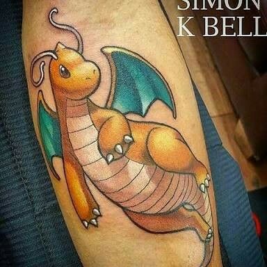 Dragonite Tattoo Original 151 Pokemon, Pokemon Tattoos, Original 151, Pikachu Tattoo, Pokemon Series, Popular Pokemon, Pokemon Sketch, First Pokemon, Pokemon Tattoo