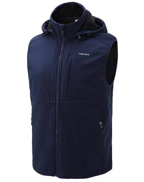 PRICES MAY VARY. 95% Polyester, 5% Spandex Imported Water Repellent & Windproof - Haimont Men's Golf Vest is a highly wind-resistant fabric with a water-repellent finish. Featuring water-repellent and breathable to keep comfortable and dry in the light rain. Keep Warm & Lightweight - The softshell vest with fleece lining has some thickness to it, which enhances its weather resistance and durability. Perfect for work and play to keep your core warm but not overheated or bound by sleeves and bulk. Golf Vest, Light Rain, Sleeveless Jacket, Mens Golf, Keep Warm, Outerwear Jackets, Repellent, Water Repellent, Hiking