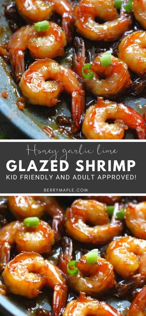 Honey Glazed Shrimp Recipes, Maple Shrimp, Kid Friendly Shrimp Recipes, Crispy Honey Garlic Shrimp, Honey Garlic Ginger Shrimp, Honey Glazed Shrimp, Baby Shrimp Recipes, Shrimp Honey Garlic Soy Sauce, Quick & Healthy Dinner: 20 Minute Honey Garlic Shrimp