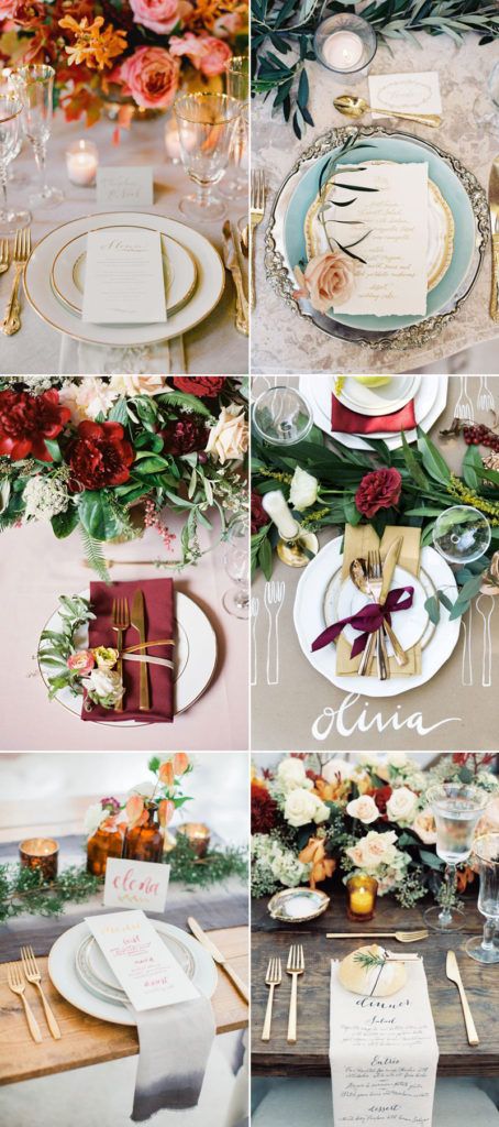 fallplacesetting01-classic Fall Wedding Place Settings, Place Setting Ideas, Classic Place, Wedding Color Combinations, Fall Wedding Tables, Funny Wedding Cards, Classic Elegant Wedding, Table Arrangements Wedding, Bridesmaid Invitation