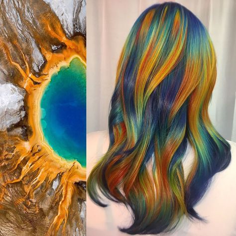 Ursula Goff has received national attention for her rainbow hairstyles. Photo: courtesy of Ursula Goff Two Tone Hair, Dyed Hair Pastel, Hair Color Unique, Multicolored Hair, Tone Hair, Creative Hairstyles, Hair Dye Colors, Hair Colorist, Rainbow Hair