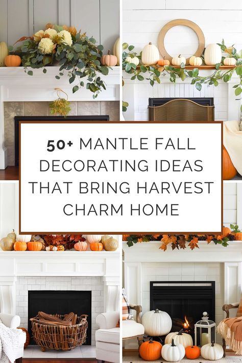 🍂🕯️ As the leaves start to turn and there's a chill in the air, it's time to cozy up your home's focal point - the mantle. Welcome to your ultimate guide for transforming your fireplace Fall Floral Mantle Decor, Mantle Decorating Ideas Fall, Hobby Lobby Fall Mantle Decor, Autumn Mantel Decorating Ideas, Fall Mantles Ideas Farmhouse, Thanksgiving Mantle Decorating Ideas, Minimalist Fall Mantle Decor, Thanksgiving Mantel Decorating Ideas, Mantel Fall Decorating Ideas