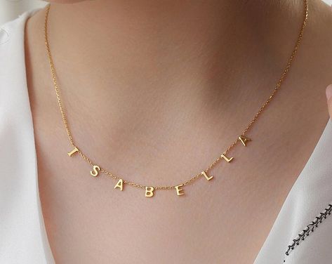 Necklace Name Design, Mother Necklace Personalized, Sideways Initial Necklace, Minimalist Necklace Gold, Name Necklace Silver, Necklace Outfit, Gold Letter Necklace, Christian Necklace, Bar Necklace Personalized