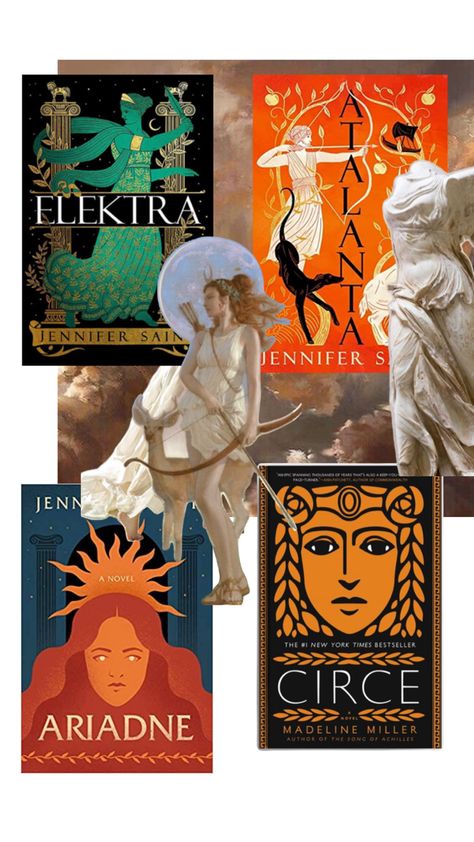 ATALANTA by Jennifer Saint, ELEKTRA by Jennifer Saint, ARIADNE by Jennifer Saint, CIRCE by Madeline Miller Madeline Miller, Greek Goddesses, Greek Heroes, Greek Goddess, Greek Mythology, Book Worms, Books To Read, Reading, Books